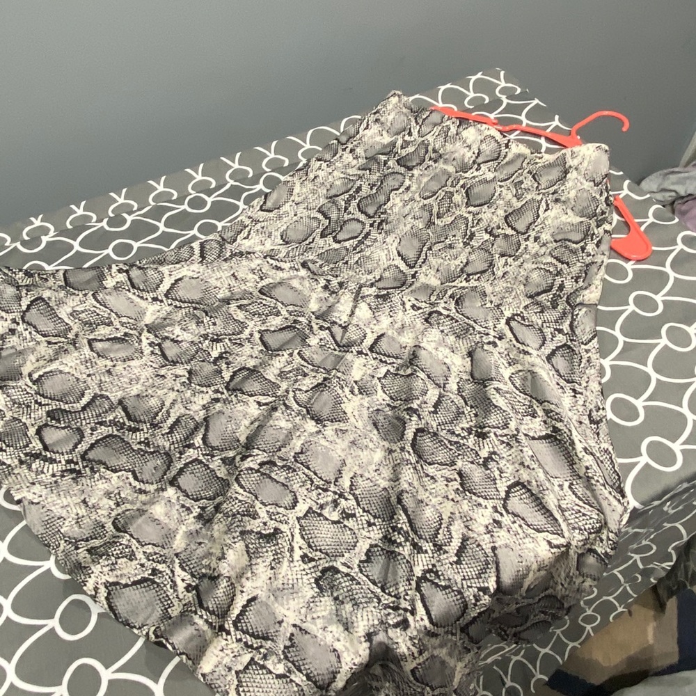 Snake print skirt